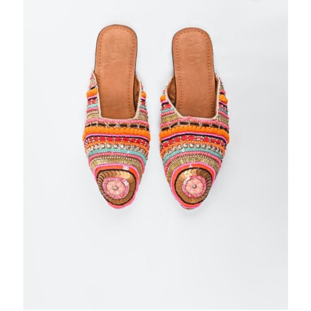 New Paradise Embellished Mules Multicolor